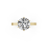 Round Solitaire Diamond Hidden Halo Ring