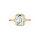 Radiant Bezel Cathedral Shank Ring
