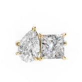 Toi et Moi Pear And Princess Cut Engagement Ring