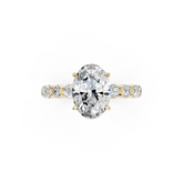 Oval Diamond Shared Prong Engagement Ring