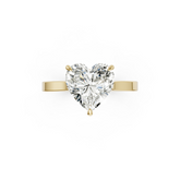 Heart Solitaire Cathedral Shank Ring