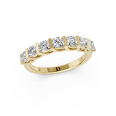 Channel Set Cushion Diamond Half Eternity Band