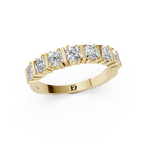 Bar Prong Set Cushion Anniversary Band