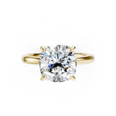 Hidden Halo Cushion Cut Diamond Engagement Ring