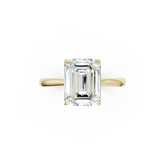 Emerald Cut Flower Prong ring