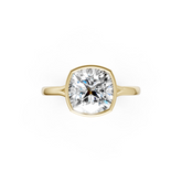 Cushion Bezel Cathedral Shank Ring
