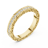 Vintage Inspired Filigree Diamond Eternity Band