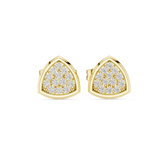Triangle Shape Pave Round Diamond Earrings