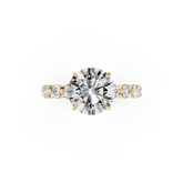 Round Diamond Shared Prong Engagement Ring