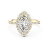 Halo Marquise Diamond Pave Setting Ring