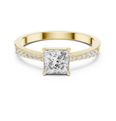 Princess Diamond Shared Prong Anniversary Ring