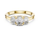 Oval Cut Diamond Three Stone Engagement Ring