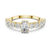 Classic Oval Diamond Shared-Prong Engagement Ring