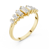 Vertical Baguette Cut Seven Stone Anniversary Band