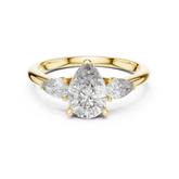 Pear Accent Pear Cut Three Stone Promise Ring