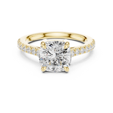 Cushion Cut Lab Grown Diamond Engagement Ring
