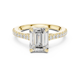 Emerald Cut Lab Grown Diamond Engagement Ring