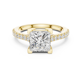 Princess Cut Lab Grown Diamond Engagement Ring