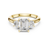 Emerald Cut Lab Diamond Trilogy Ring