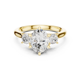 Oval Cut Lab Diamond Trilogy Ring