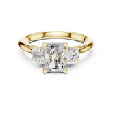 Radiant Cut Lab Diamond Trilogy Ring