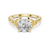 Cushion Cut Diamond Celtic Trinity Knot Ring