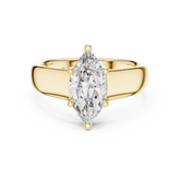 Marquise Cut Diamond Cigar Band Solitaire Ring