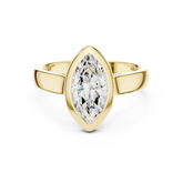 Marquise Cut Bezel Set Lab Diamond Solitaire Ring