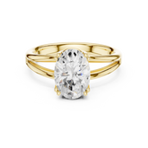 Classic Oval Cut Double Prong Solitaire Diamond Ring