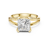 Classic Princess Cut Double Prong Solitaire Diamond Ring