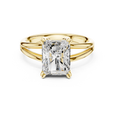 Classic Radiant Cut Double Prong Solitaire Diamond Ring