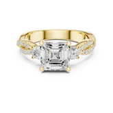 Trio Asscher & Round Twisted Ring