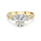 Trio Heart & Round Twisted Ring