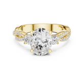 Trio Oval & Round Twisted Ring
