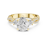 Trio Pear & Round Twisted Ring