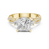 Trio Princess & Round Twisted Ring