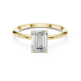 Four Prong Set Emerald Cut Diamond Ring