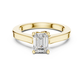 Cathedral Emerald Cut Lab Diamond Ring