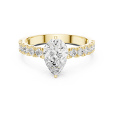 Pear Cut Pave Diamond Engagement Ring