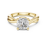 Twisted Shank Cushion Diamond Solitaire Ring