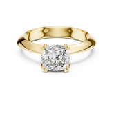 Cushion Knife Edge Solitaire Lab Grown Diamond Promise Ring