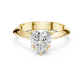 Heart Knife Edge Solitaire Lab Grown Diamond Promise Ring