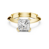 Princess Knife Edge Solitaire Lab Grown Diamond Promise Ring