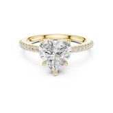 Heart Diamond Hidden Halo Engagement Ring