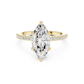 Marquise Diamond Hidden Halo Engagement Ring