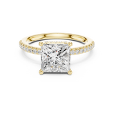 Princess Diamond Hidden Halo Engagement Ring