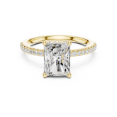 Radiant Diamond Hidden Halo Engagement Ring