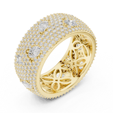 Multi Shape Lab Diamond Pave Scatter Eternity Band