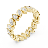 Marquise Lab Grown Diamond Bezel Set Stacking Band
