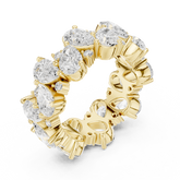 Pear Cut Lab Diamond Eternity Wedding Band